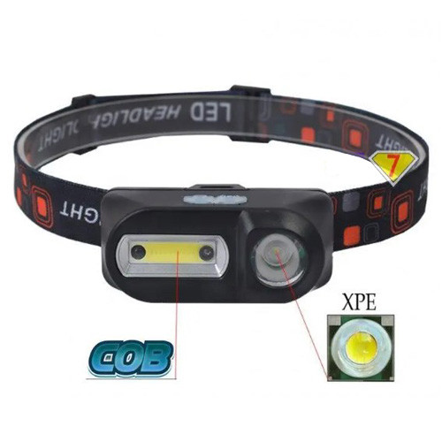 Ліхтар налобний BL1804А-ХРЕ СОВ ЗУ micro USB, 1х18650 з датчиком руху, фото 1