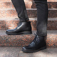 Классические туфли мужские зимние ІКОС. Ботинки зимние мужские черные черные. Классические туфли с мехом