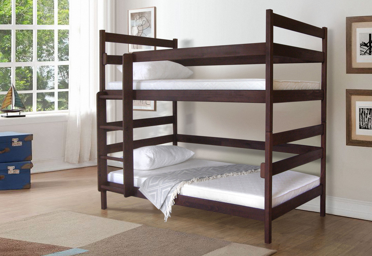 Двоярусне ліжко дитяча Дарина 90 х 200 (горіх темний), фото 1