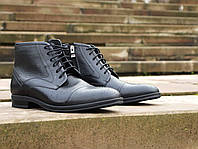 Туфли мужские зимние с мехом ІКОС. Ботинки классические зимние черные. Обувь зимняя классическая черная