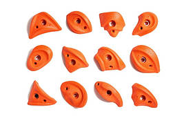 Комплект захватів Ukrholds Set M10 для скеледрому – 12 штук, різних кольорів, для дітей та початківців.