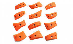 Комплект зацепів Ukrholds Set M12 для скеледрому, 12 зацепів M-L, активні хватки