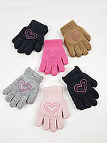 Дитячі польські утеплені рукавички для дівчат р.13см (1-2 р) (12шт. набір)