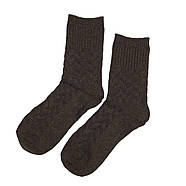 Чоловічі термоноски з ослабленою гумкою з верблюжої вовни Корона (плетіння), фото 2