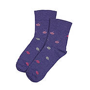 Жіночі бавовняні шкарпетки без резинки Krokus (квітка), фото 2
