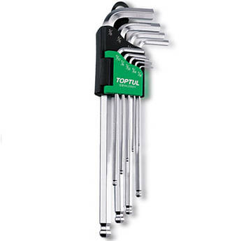 Набір шестигранників дюймових із кулею TOPTUL 1/16"-3/8" 9ед. GBAL0901