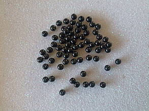 Намистини кулька пластикові 4мм (5гр) колір чорний