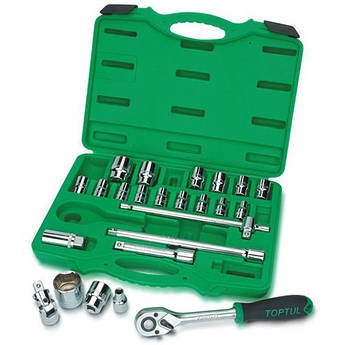 Набір інструменту головки з тріскачкою TOPTUL 1/2" 24 од. GCAI2401