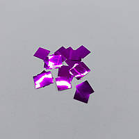 Конфетті квадратики малинові металік 8 мм (10 грам)