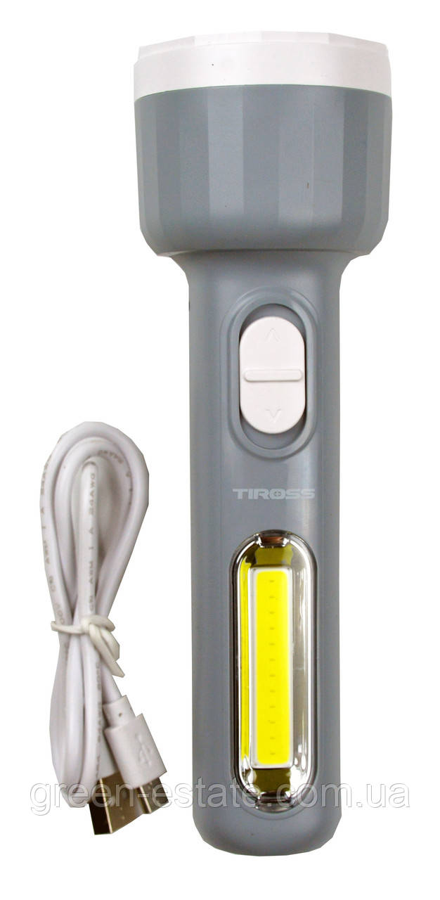 Ліхтарик ручний Tiross 3W LED/2w COB