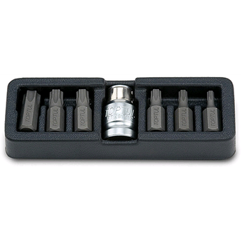 Набір біти для викрутки TORX TOPTUL 10 мм T25-T55 7ед. GAAT0705