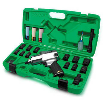 Гайковерт пневматичний із набором головок TOPTUL 1/2" 27ед. GDAI2703