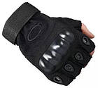 Тактичні рукавички Oakley без пальців XL, Чорний, фото 4
