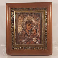 Ікона Віфлеємської Пресвятої Богородиці, лик 10х12 см, в коричневому дерев'яному кіоті