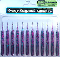 Силікон Keitech Sexy Impact 2.8" (12шт/уп) ц: EA#14 Clear Morning Dawn Blue FLK.