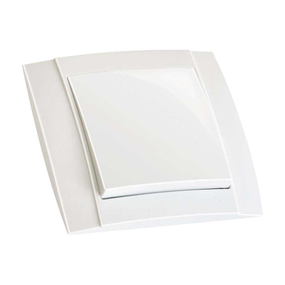 Вимикач 1кл, 10А, з світл.біл.індикатаром(Б)"Lara" (41-10-09) Арт.38532