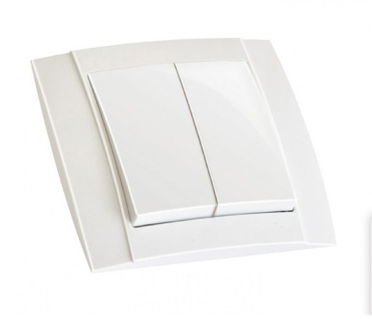 Вимикач 2кл, 10А "Lara" (41-10-02) Арт.38531