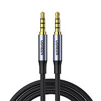 Аудіо кабель AUX UGREEN Jack 3.5 на Jack 3.5 4pin Hi-Fi Audio Cable 1.5м (чорний) AV183