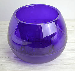 Пластикове кашпо для орхідеї Сфера фіолетова d10 см