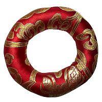 Кругла подушечка для співаючої чаші - 10 см, червоно-золотистий колір
