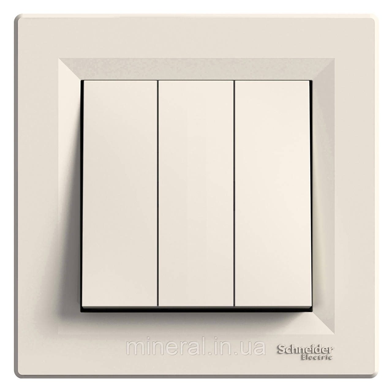 Вимикач 3-клавішний крем Schneider Electric