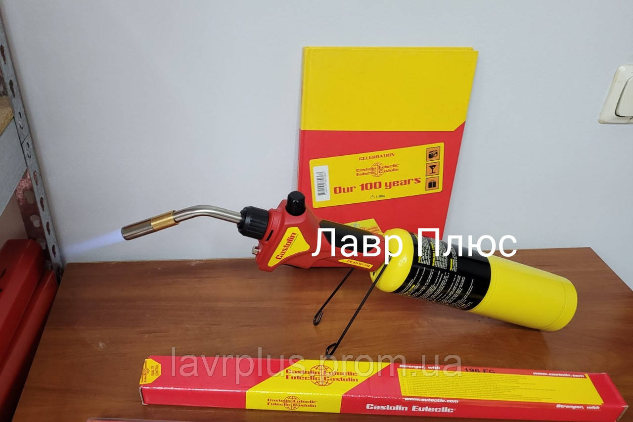 Пальник п'єзорозпал Castolin Kit Torch CT27 (3 насадки) під Мап-газ для паяння мідних труб