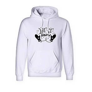 Худі з принтом "Let it snow" рукавички, ПРЕМІУМ