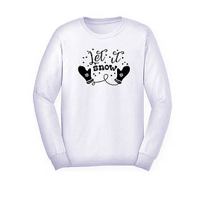 Світшот з принтом "Let it snow" рукавички, ПРЕМІУМ