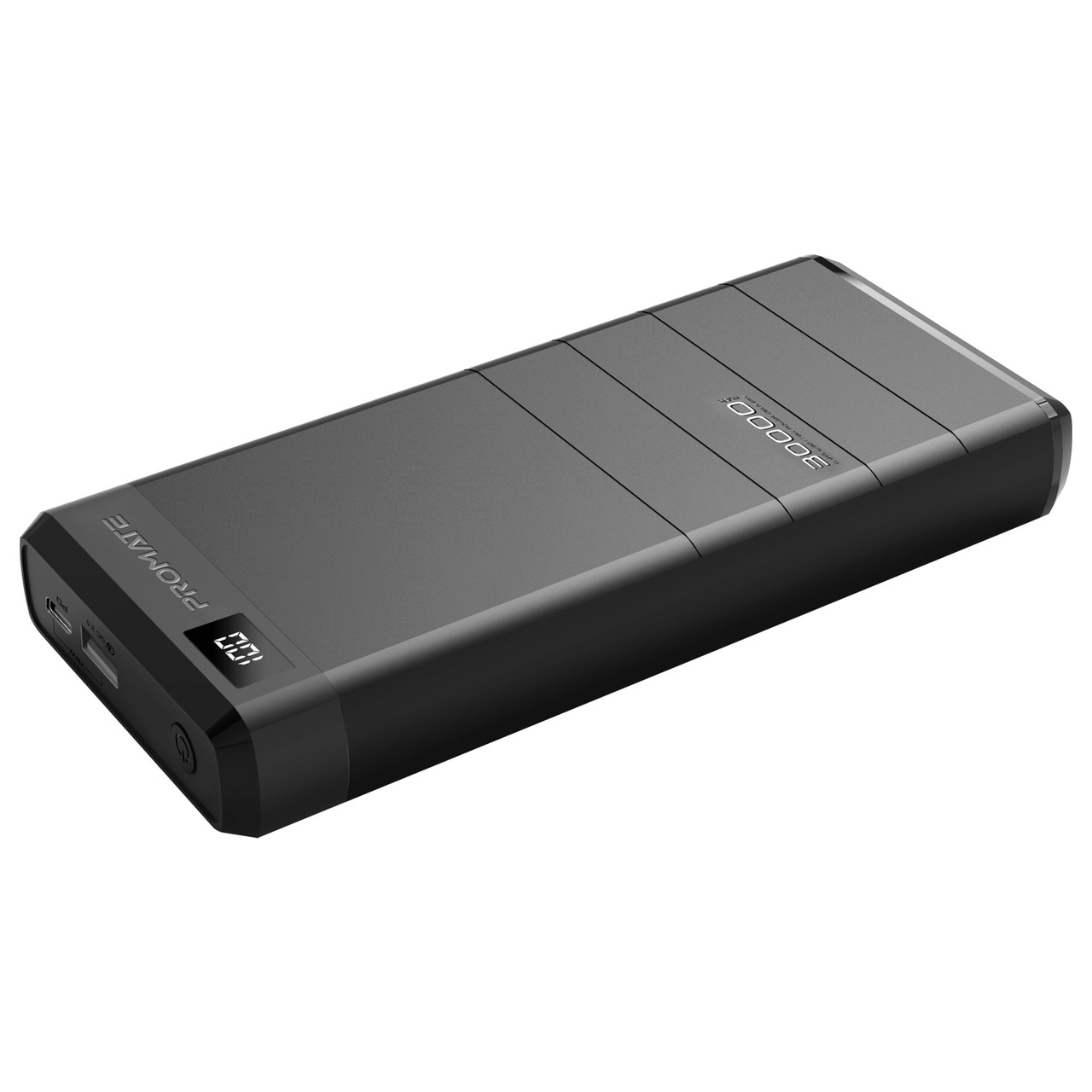 УМБ Promate Capital-30 30000 mAh, 65W USB-C PD, 22.5W USB-A QC3.0 Black (Уцінка) (ch_capital-30.black)