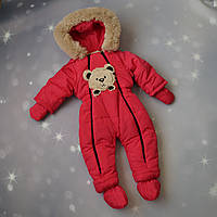 Комбінезон дитячий Ведмедик рожевий 68 розмір