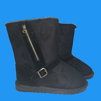 Жіночі уги зимові черевики ABC з хутром чорні