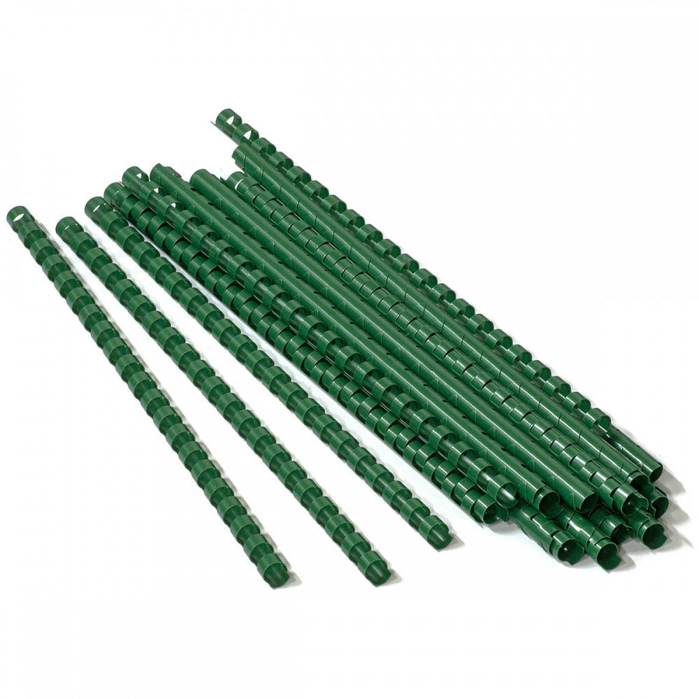 Пружины пластиковые для переплета Agent А4 50 шт 28 мм Зеленые (888882
