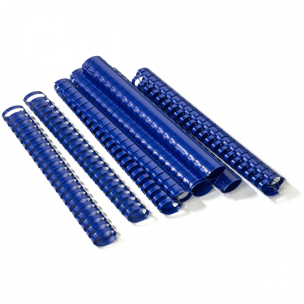 Пружины пластиковые для переплета Agent А4 50 шт 51 мм Синие (88888215