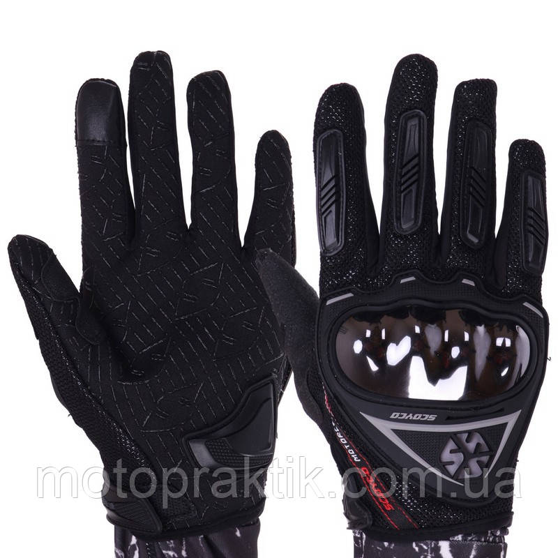 SCOYCO МС44 Gloves Black, M Мотоперчатки текстильні з захистом