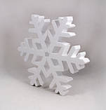 Сніжинка об'ємна декоративна з пінопласту, фото 6