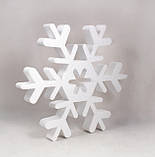 Сніжинка об'ємна декоративна з пінопласту, фото 8