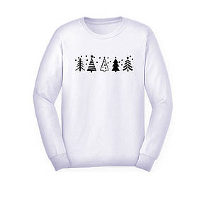 Світшот з принтом "Ялинки", ПРЕМІУМ