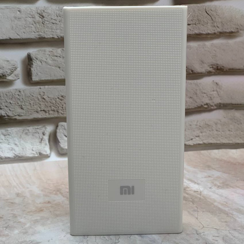 Xiaomi Mi Powerbank 20000 mAh (білий), Зовнішній акумулятор для телефона, Повербанк, Універсальна батарея