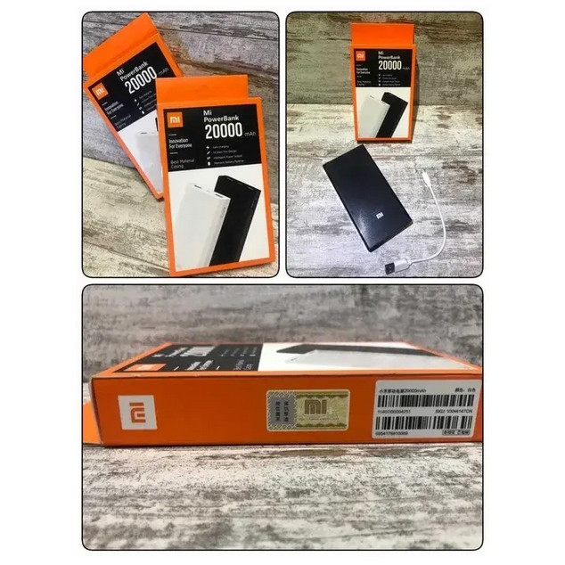 Універсальна батарея Xiaomi Mi Powerbank 20000 mAh, Зовнішній акумулятор для телефона, Повербанк