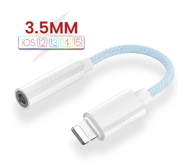 Перехідник адаптер для навушників Apple iPhone AUX Lightning to Mini Jack 3.5 мм iPhone 14 13 12 Pro iOS 14, фото 1