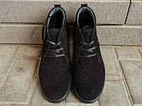Замшевые молодежные туфли на осень. Осенние классические туфли темно-синие Safari. Мужская обувь осеняя