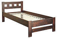 Кровать деревянная (сосна) Верона 90х200 + ламели Орех Mebel Service