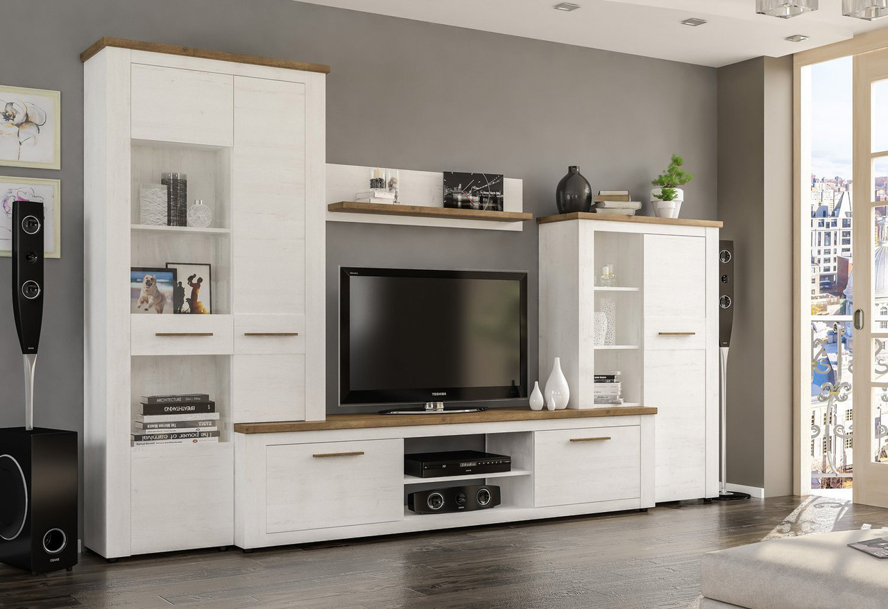 Стінка ТВ Монтреал Андерсон пайн, Дуб апріл 315х45х200 Mebel Service, фото 1