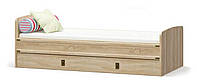 Ліжко дитяче з ортопедичним вкладом (ламелі) і великим ящиком Валенсія 90х200 дуб самоа