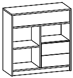 Комод Тіпс 1Д3Ш Дуб самоа + Білий (83.4х34.3х85 см) Mebel Service, фото 3