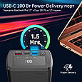 УМБ Promate PowerMine-130W 38000 мАч, 130 Вт, 2хUSB-С Power Delivery, USB-A QC3.0 Black (powermine-130.black), фото 2