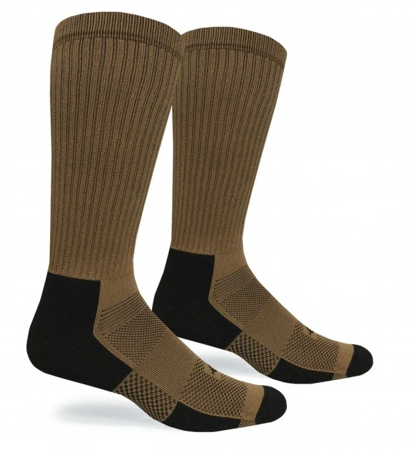 Антибактеріальні швидковисихаючі шкарпетки для військових Covert Threads Jungle Sock (Коричневі)