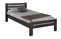 Кровать деревянная Алекс 90х200 ламели Орех (206х102х80) Мебель Сервис