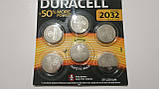 Батарейки літієва DURACELL Lithium CR2032 3V (6 шт. на блістері), фото 2
