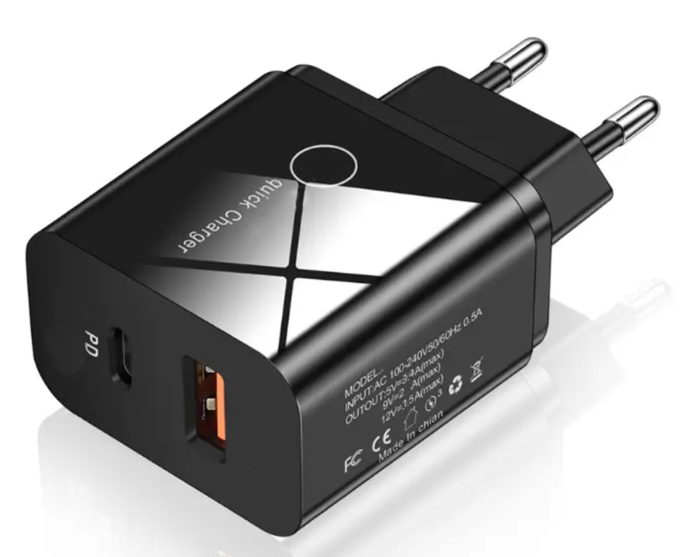 Зарядний пристрій Power Delivery Quich Charge PD 18W Type C Black, фото 1